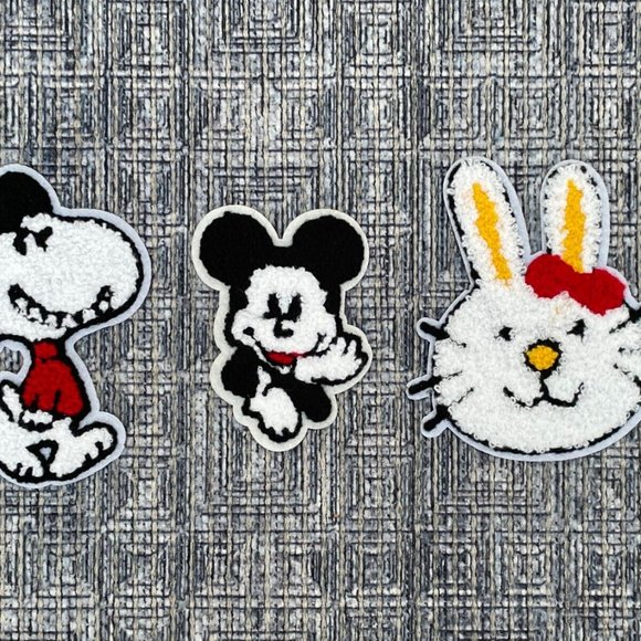 Lot of 3 Patches Iron On Soft Clothes Patches for Craft Kids Jackets Jeans Acces - Picture 4 of 11